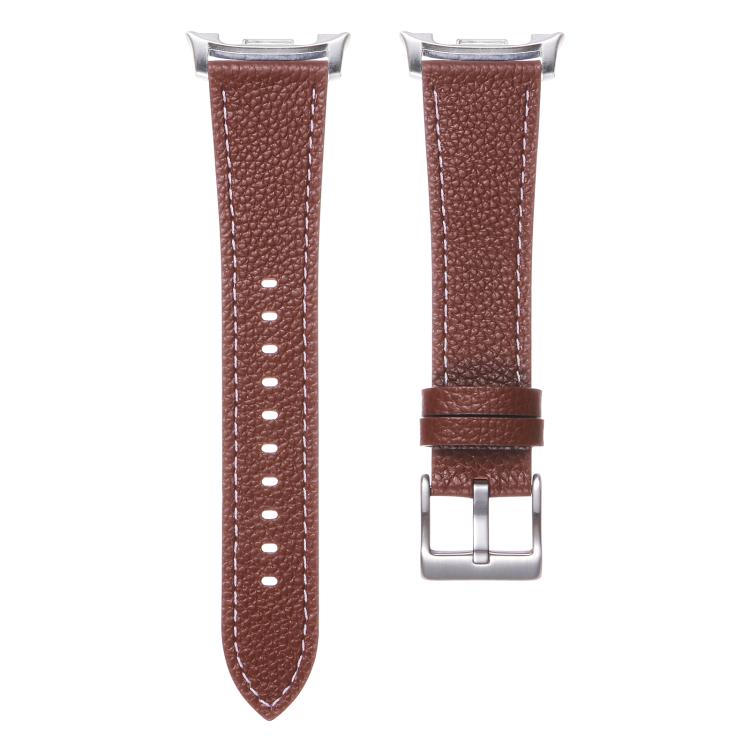 For Samsung Galaxy Watch8 / Watch8 Classic Double Sided Lychee Texture Leather Watch Band