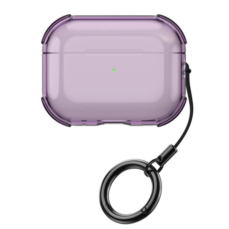 For AirPods Pro 3 Simple Transparent Soft Shell TPU Earphone Protective Cover  with Ring Rope