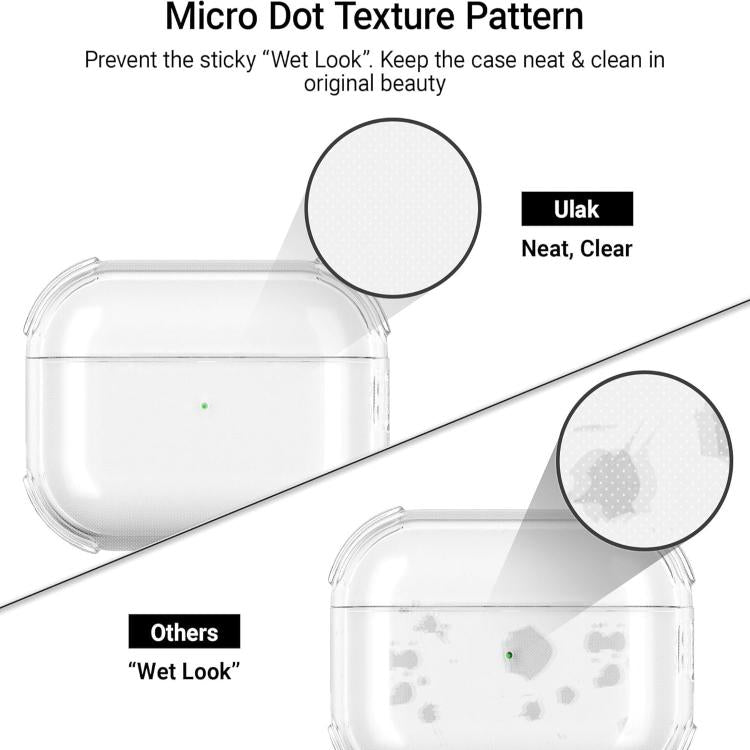 For AirPods Pro 2 Simple Transparent Soft Shell TPU Earphone Protective Cover  with Ring Rope