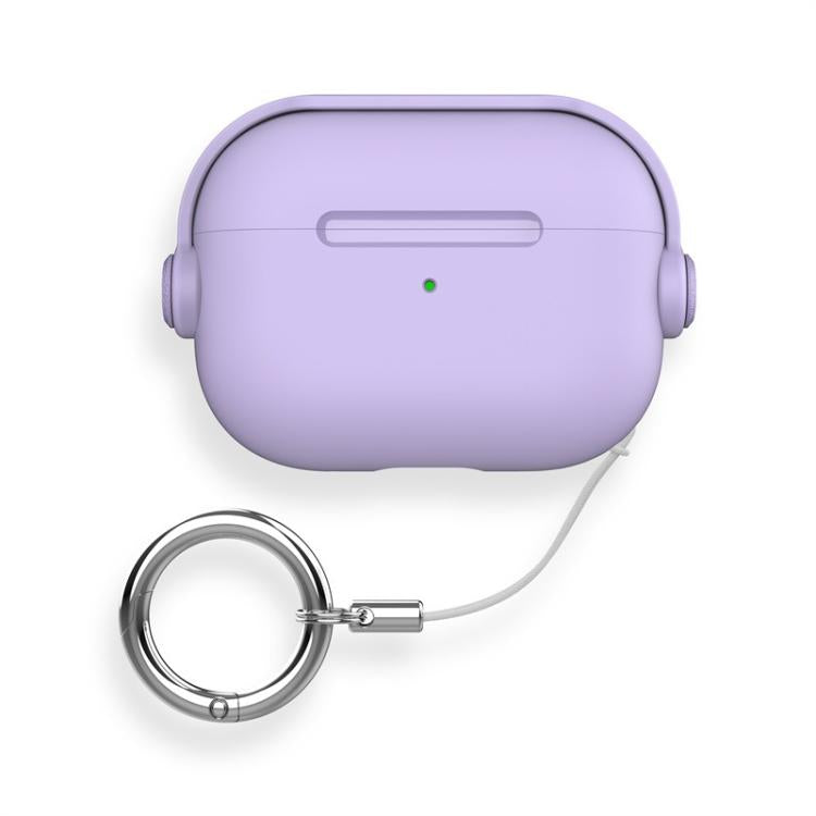 For AirPods Pro 3 Lock TPU Hybrid PC Earphone Protective Cover with Ring Rope