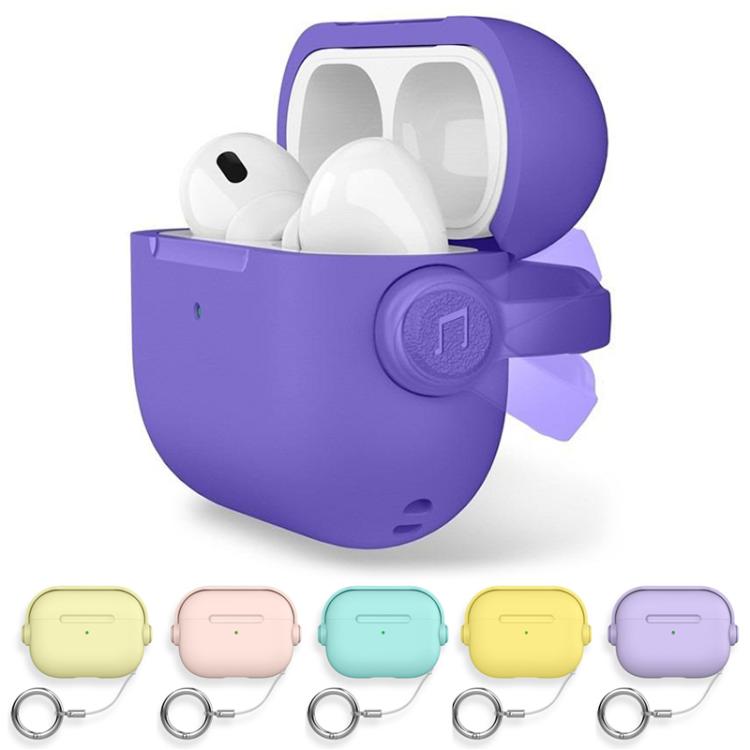For AirPods Pro 3 Lock TPU Hybrid PC Earphone Protective Cover with Ring Rope
