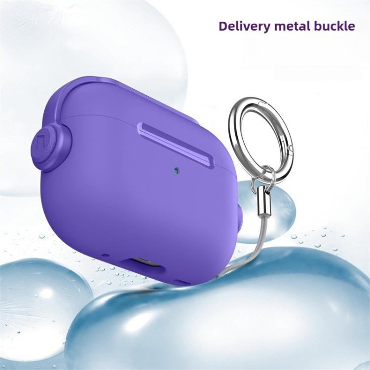 For AirPods Pro 3 Lock TPU Hybrid PC Earphone Protective Cover with Ring Rope