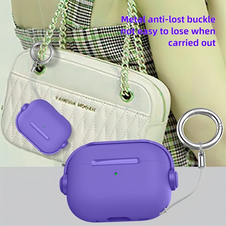For AirPods Pro 3 Lock TPU Hybrid PC Earphone Protective Cover with Ring Rope