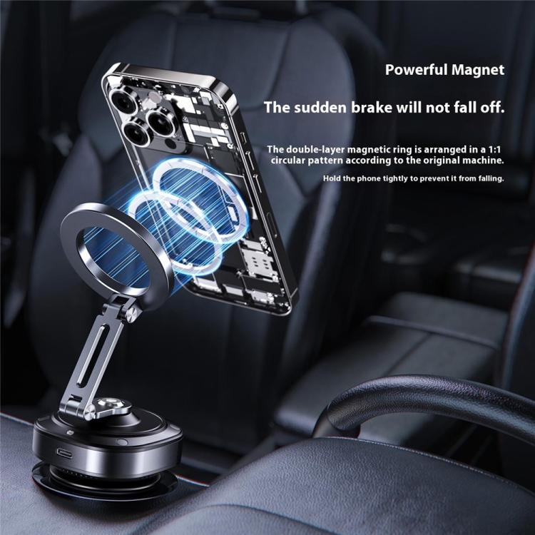 X74 Car Dashboard Electric Vacuum Suction Cup Magnetic Phone Holder