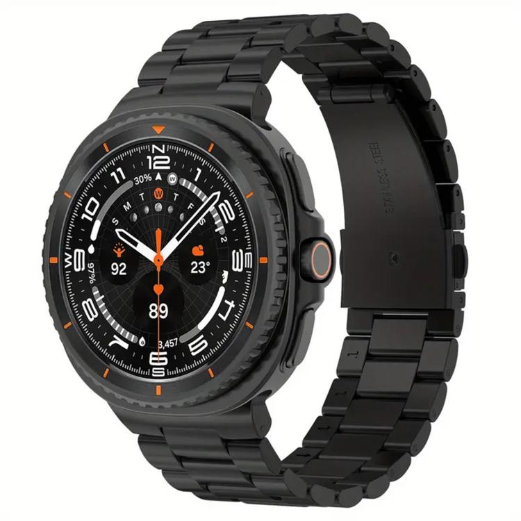For Samsung Galaxy Watch8 / Watch8 Classic Integrated Three Beads Metal Titanium Watch Band