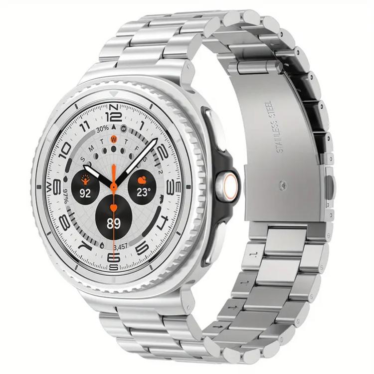 For Samsung Galaxy Watch8 / Watch8 Classic Integrated Three Beads Metal Titanium Watch Band