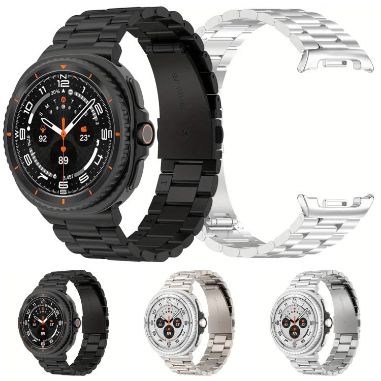 For Samsung Galaxy Watch8 / Watch8 Classic Integrated Three Beads Metal Titanium Watch Band