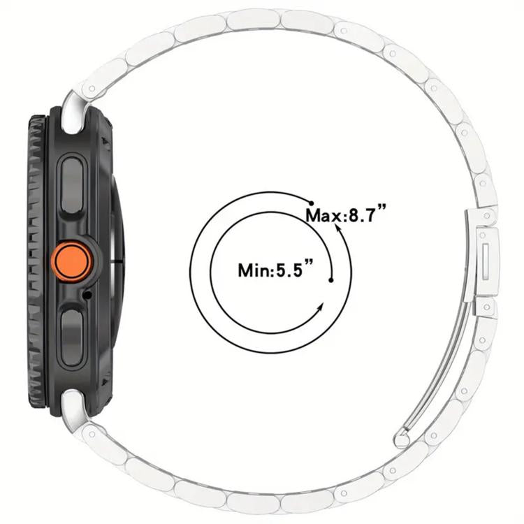 For Samsung Galaxy Watch8 / Watch8 Classic Integrated Three Beads Metal Titanium Watch Band