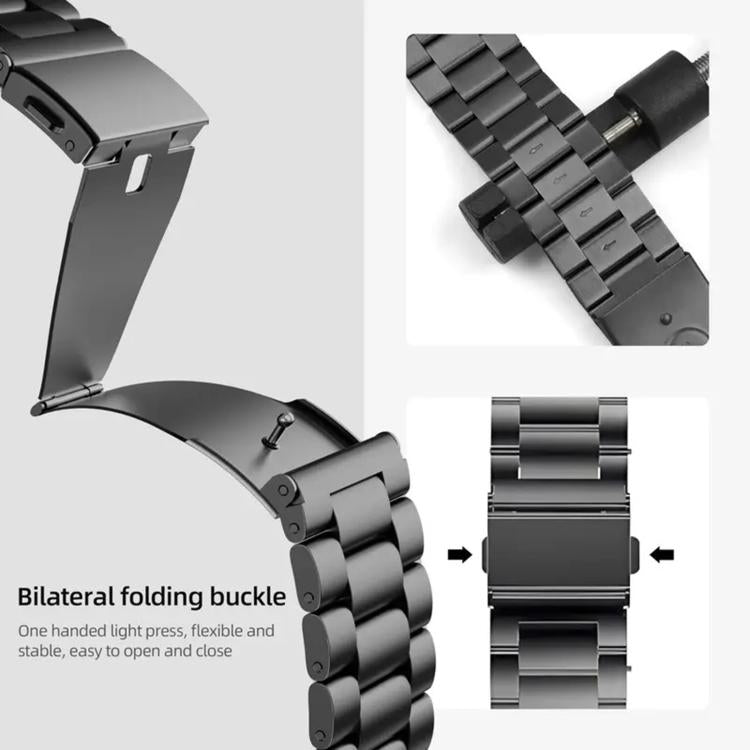 For Samsung Galaxy Watch8 / Watch8 Classic Integrated Three Beads Metal Titanium Watch Band