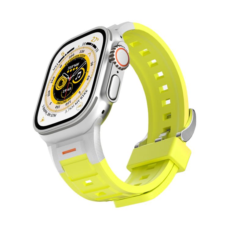 For Apple Watch 42mm / 41mm / 40mm / 38mm Pioneer Metal Joint Colorful Silicone Watch Band
