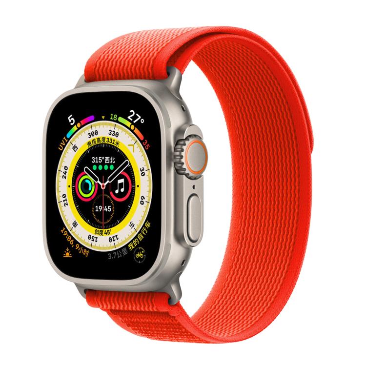 For Apple Watch Series 10 42mm Wild Path Loop Nylon Watch Band with 3D Curved Film