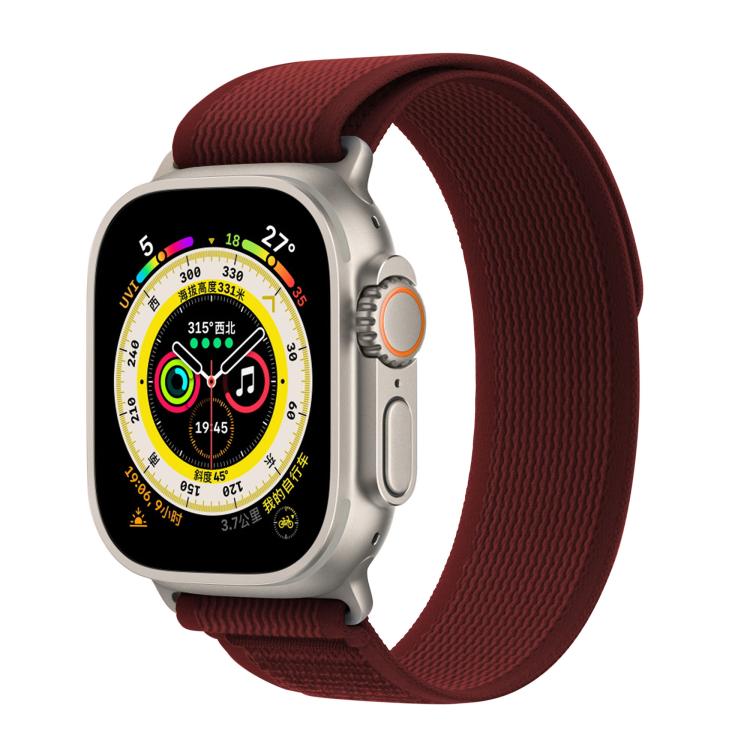 For Apple Watch 3 / 2 / 1 38mm Wild Path Loop Nylon Watch Band with 3D Curved Film