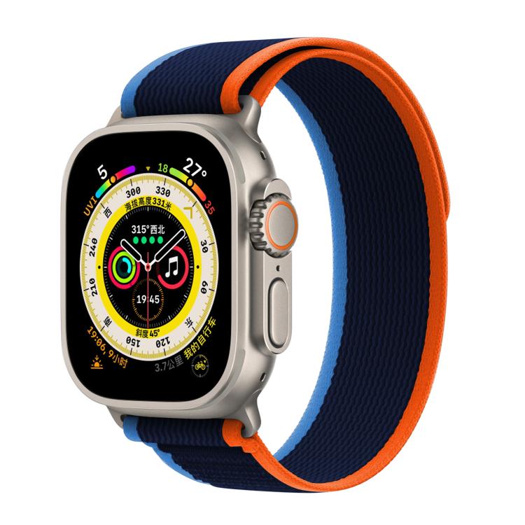For Apple Watch 3 / 2 / 1 42mm Wild Path Loop Nylon Watch Band with 3D Curved Film