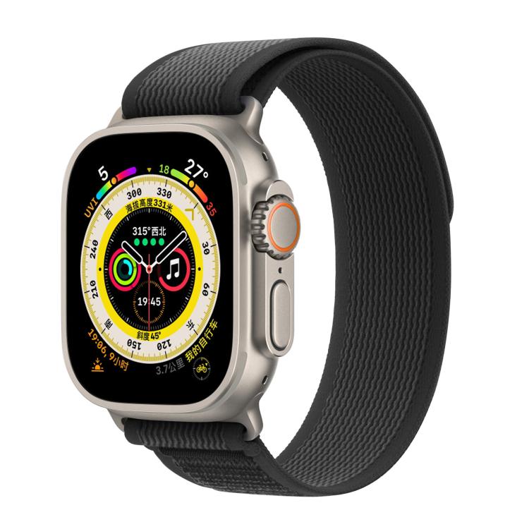 For Apple Watch 3 / 2 / 1 42mm Wild Path Loop Nylon Watch Band with 3D Curved Film