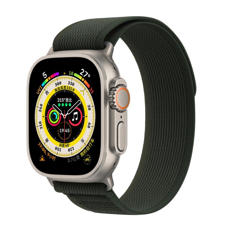 For Apple Watch 3 / 2 / 1 42mm Wild Path Loop Nylon Watch Band with 3D Curved Film