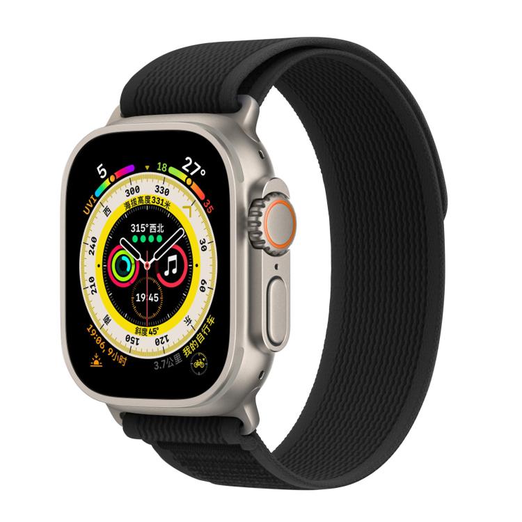 For Apple Watch 3 / 2 / 1 42mm Wild Path Loop Nylon Watch Band with 3D Curved Film