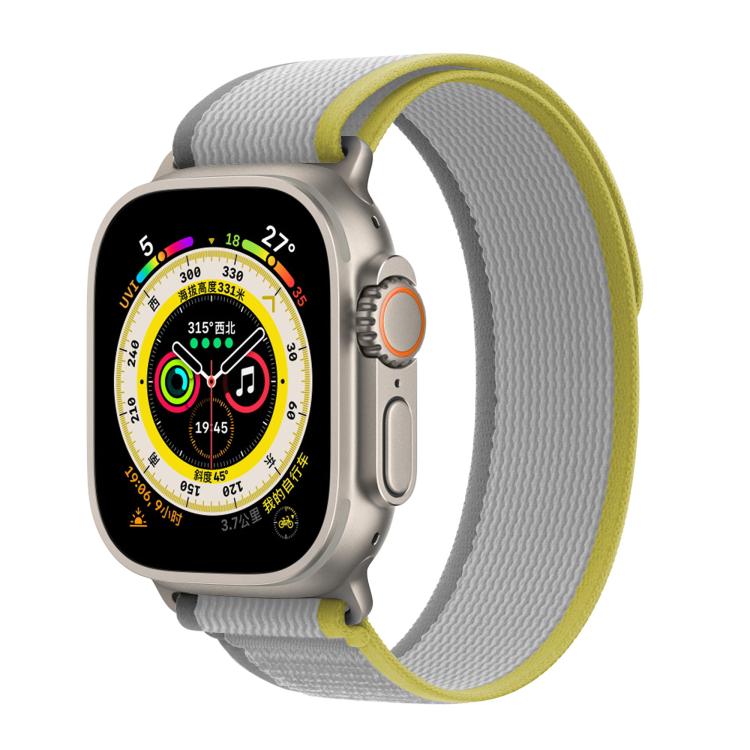 For Apple Watch Ultra / 2 49mm Wild Path Loop Nylon Watch Band with 3D Curved Film