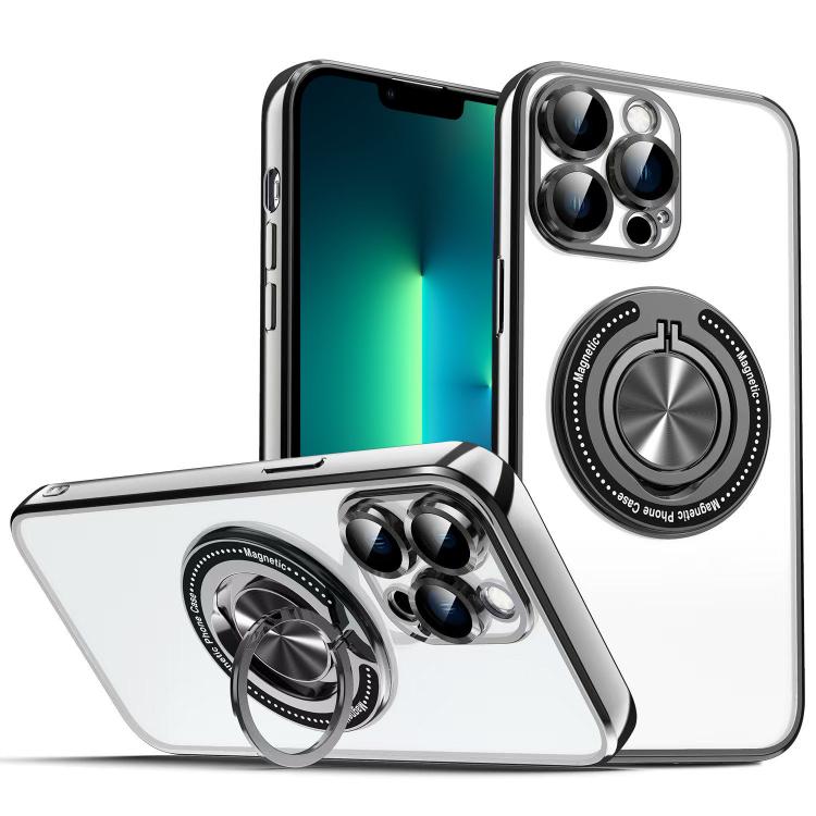 For iPhone 13 Pro Max Colorful 360 Invisible Ring MagSafe Phone Case