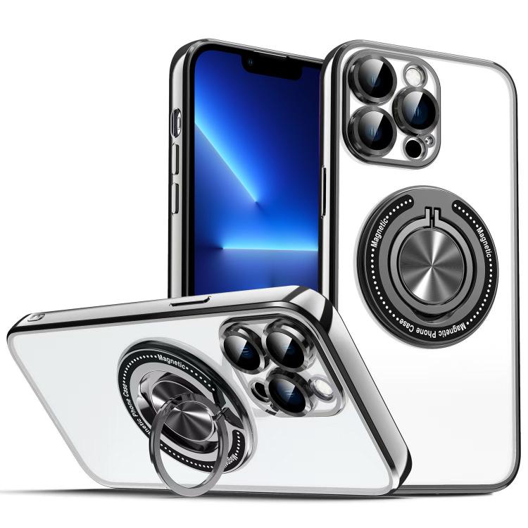 For iPhone 13 Pro Colorful 360 Invisible Ring MagSafe Phone Case