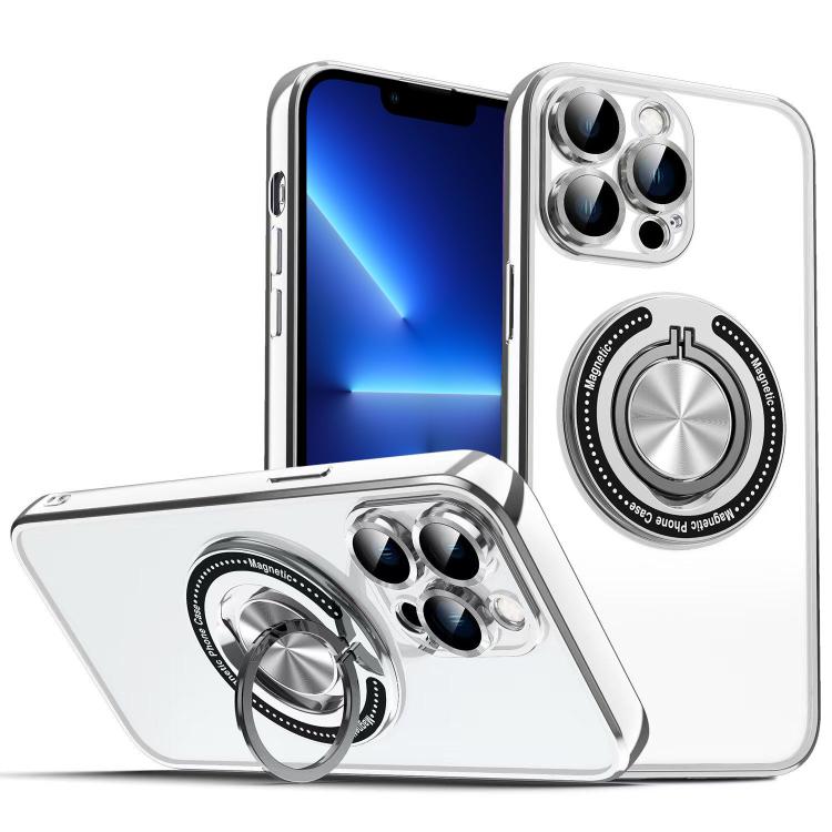 For iPhone 13 Pro Colorful 360 Invisible Ring MagSafe Phone Case