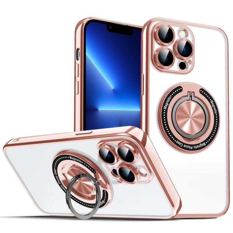 For iPhone 13 Pro Colorful 360 Invisible Ring MagSafe Phone Case