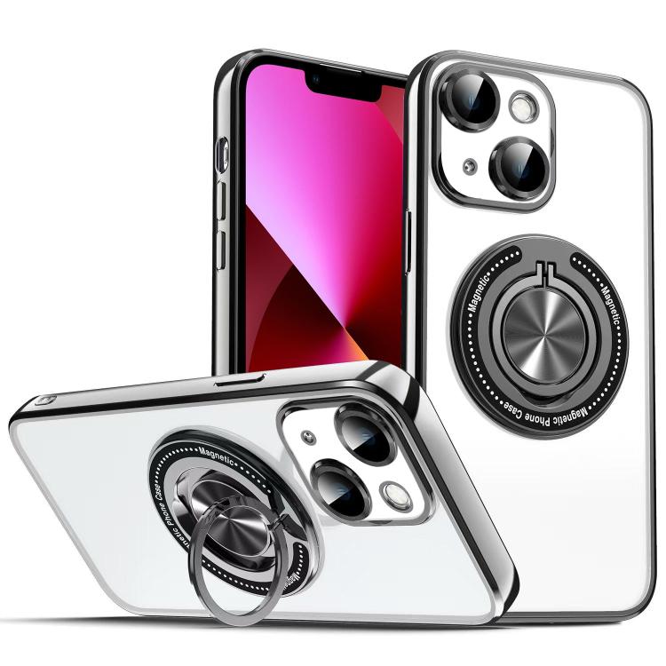 For iPhone 13 Colorful 360 Invisible Ring MagSafe Phone Case