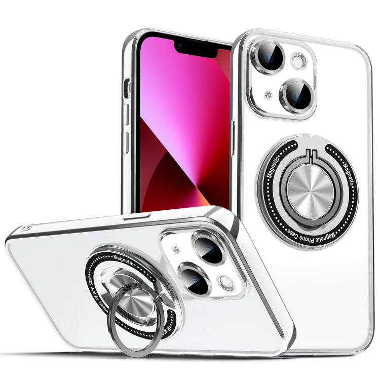 For iPhone 13 Colorful 360 Invisible Ring MagSafe Phone Case