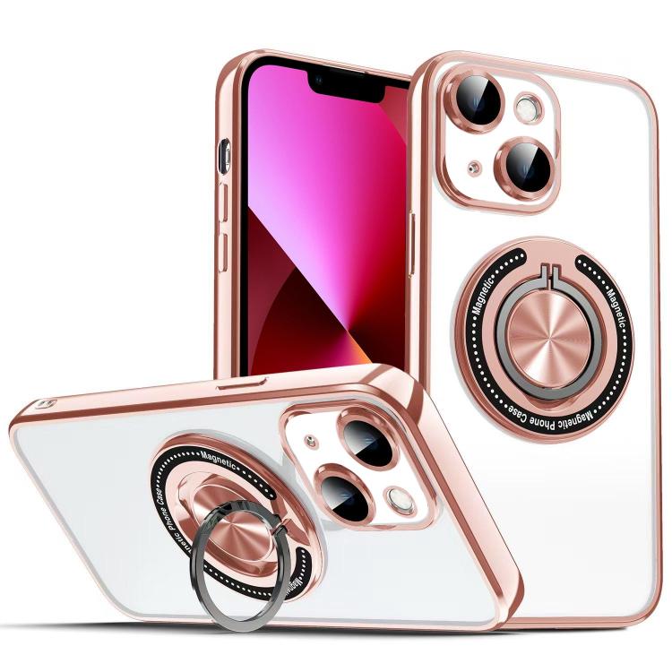 For iPhone 13 Colorful 360 Invisible Ring MagSafe Phone Case