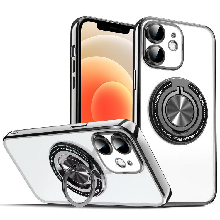 For iPhone 12 Colorful 360 Invisible Ring MagSafe Phone Case
