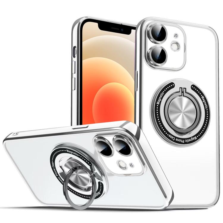 For iPhone 12 Colorful 360 Invisible Ring MagSafe Phone Case