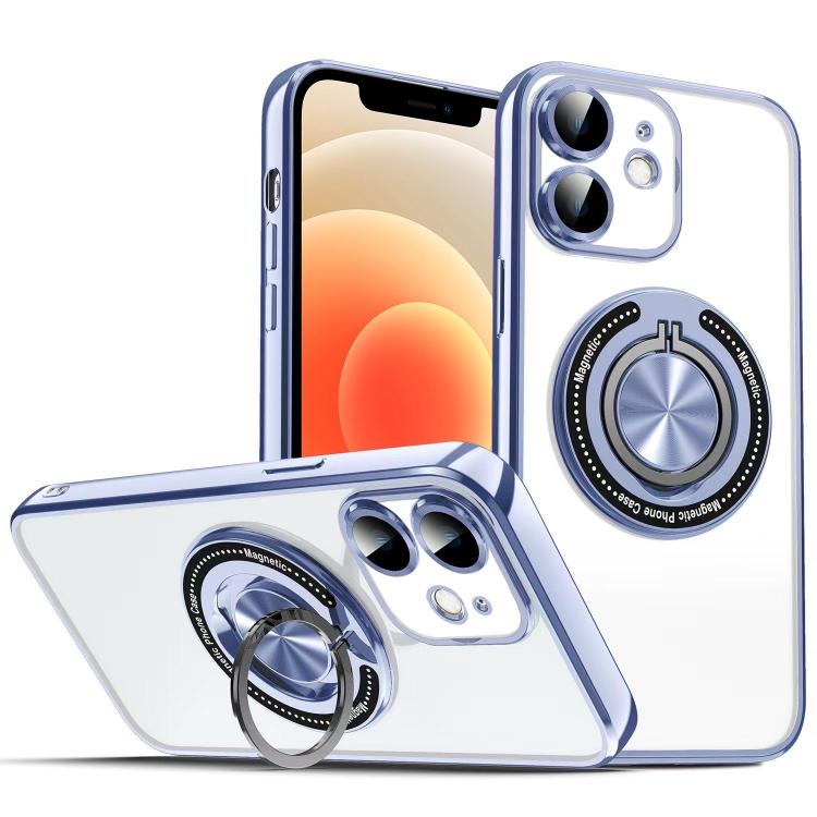 For iPhone 12 Colorful 360 Invisible Ring MagSafe Phone Case