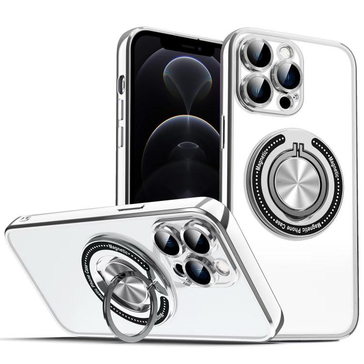 For iPhone 12 Pro Colorful 360 Invisible Ring MagSafe Phone Case