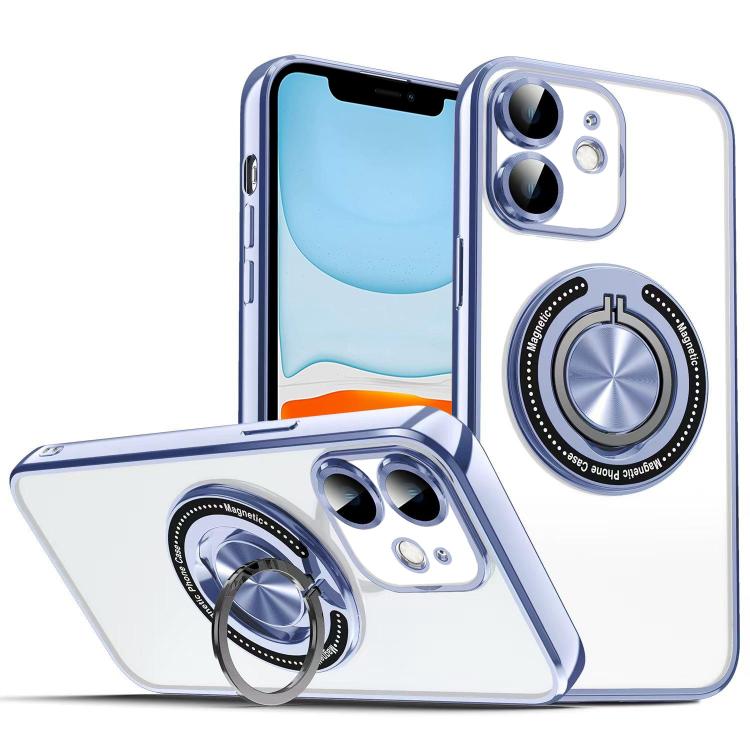 For iPhone 11 Colorful 360 Invisible Ring MagSafe Phone Case