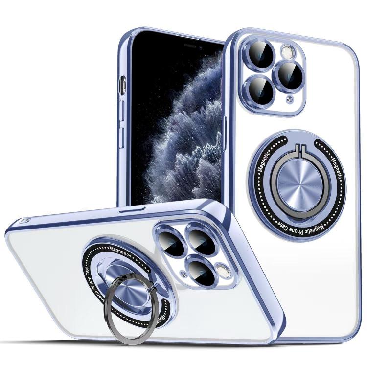 For iPhone 11 Pro Max Colorful 360 Invisible Ring MagSafe Phone Case
