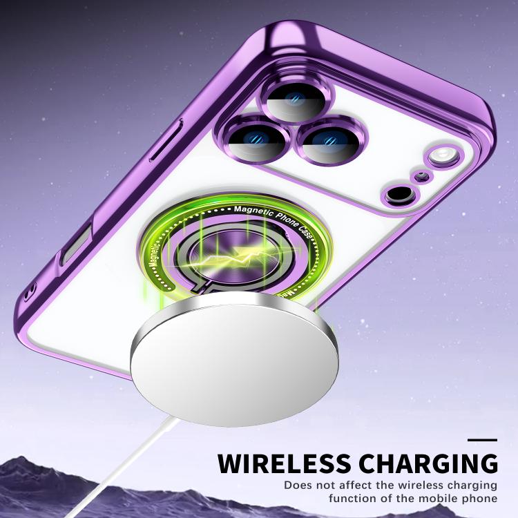 For iPhone 12 Colorful 360 Invisible Ring MagSafe Phone Case