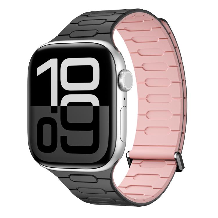 For Apple Watch 46mm / 49mm / 45mm / 44mm I-Shaped Magnetic Silicone Watch Band
