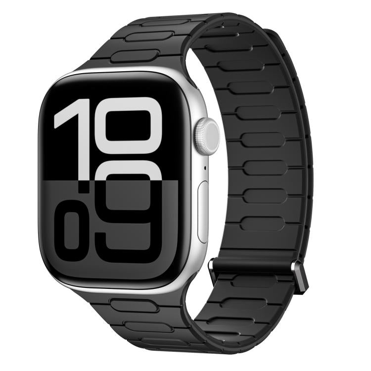 For Apple Watch 46mm / 49mm / 45mm / 44mm I-Shaped Magnetic Silicone Watch Band