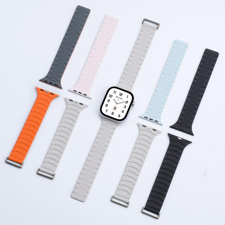 For Apple Watch 42mm / 41mm / 40mm / 38mm I-Shaped Magnetic Silicone Watch Band