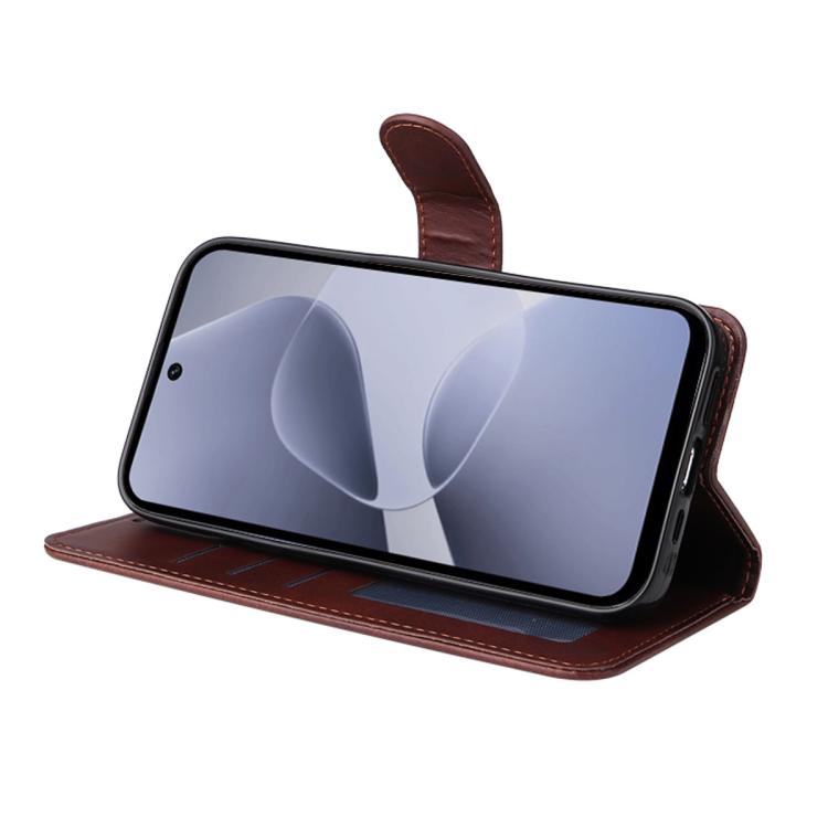 For Infinix Hot 60 Pro+ ENKAY Card Wallet Calf Texture Leather Phone Case with Full Glue Coverage Soft Hydrogel Film