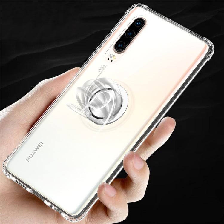 Ultra-thin TPU Protective Case for Huawei P30 with 360 Degree Rotation Holder