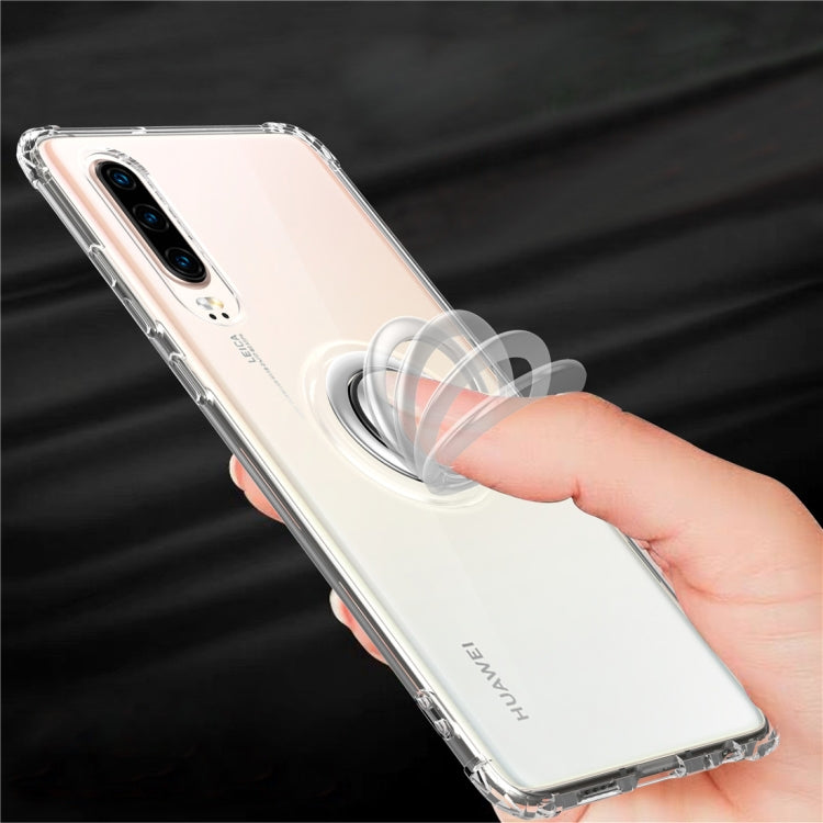 Ultra-thin TPU Protective Case for Huawei P30 with 360 Degree Rotation Holder