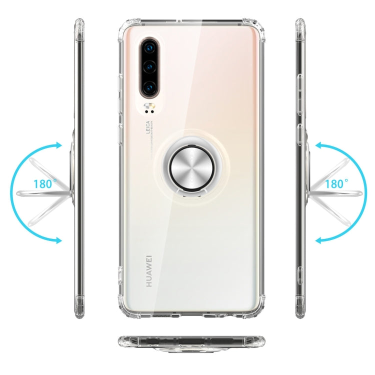 Ultra-thin TPU Protective Case for Huawei P30 with 360 Degree Rotation Holder