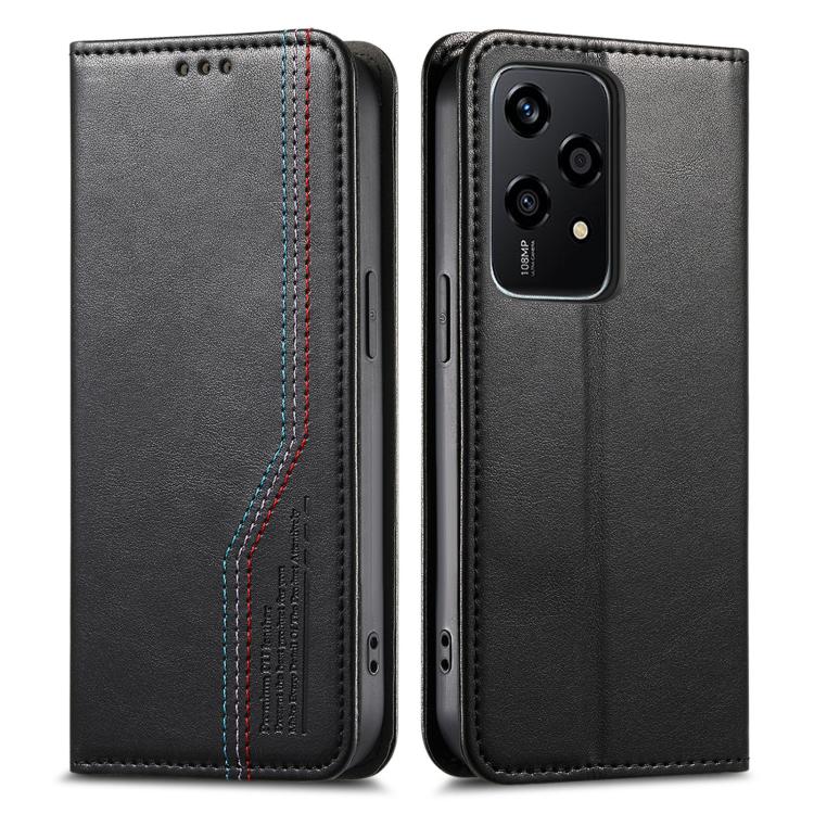 For Honor 200 Lite Global Elastic Wristband Magnetic Suction Leather Phone Case