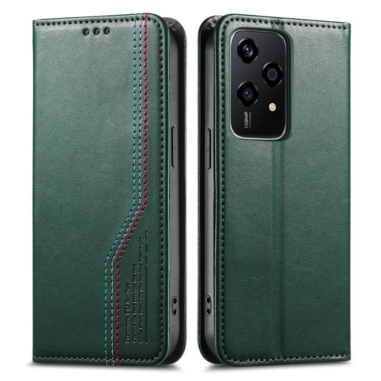 For Honor 200 Lite Global Elastic Wristband Magnetic Suction Leather Phone Case
