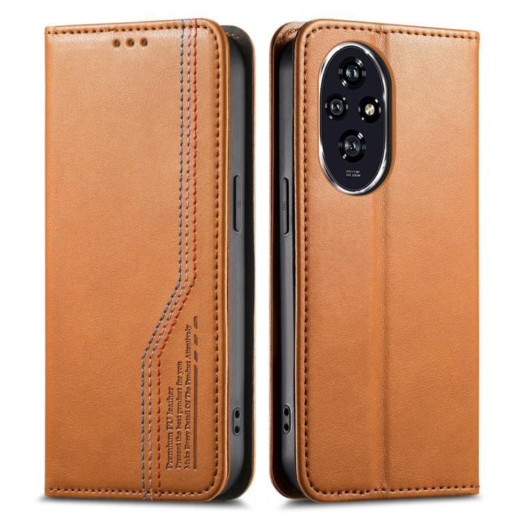 For Honor 200 Pro Elastic Wristband Magnetic Suction Leather Phone Case