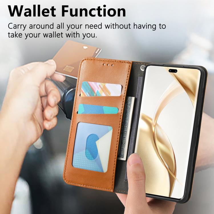 For Honor 200 Pro Elastic Wristband Magnetic Suction Leather Phone Case