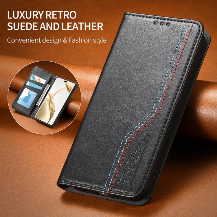 For Honor 200 Pro Elastic Wristband Magnetic Suction Leather Phone Case