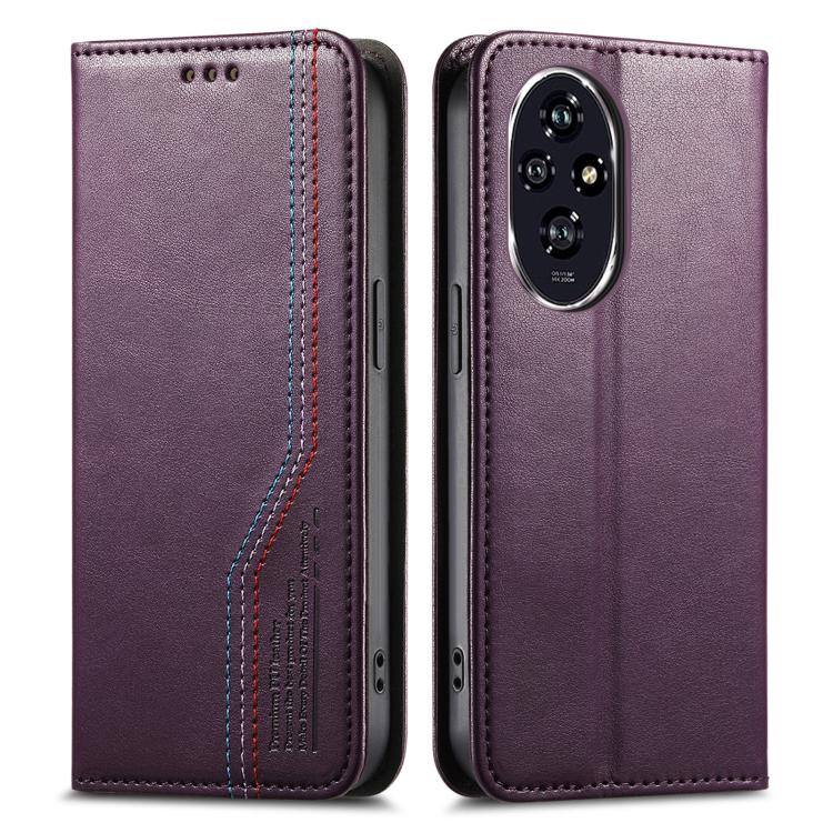 For Honor 200 Pro Elastic Wristband Magnetic Suction Leather Phone Case
