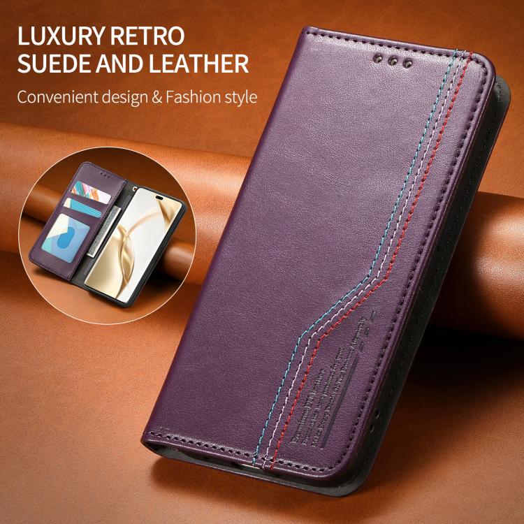 For Honor 200 Pro Elastic Wristband Magnetic Suction Leather Phone Case