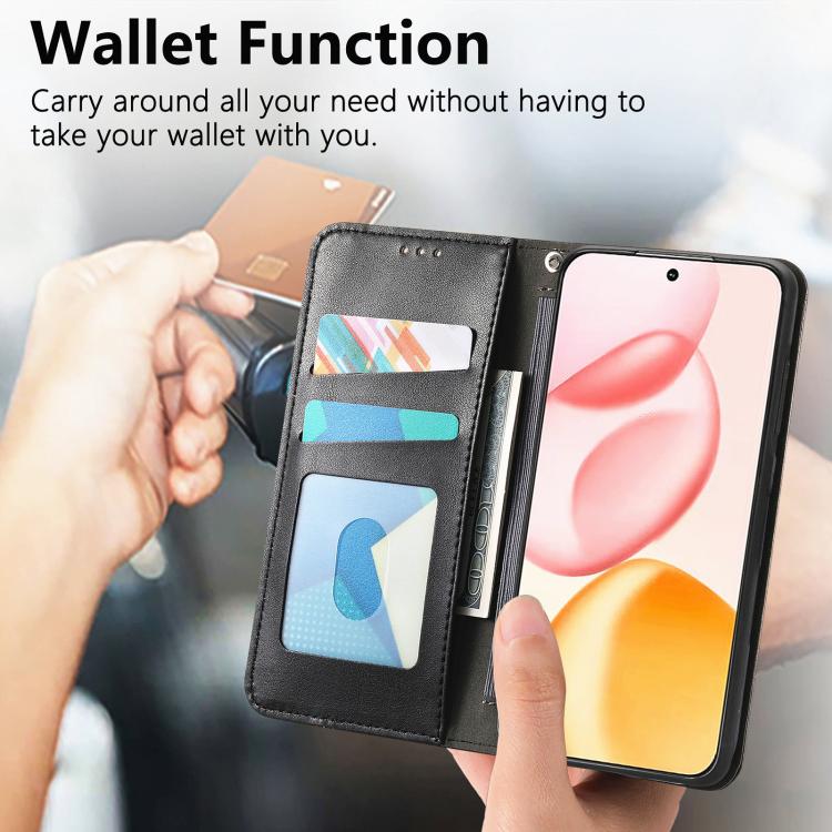 For Honor 400 Glodal 156.5mm Elastic Wristband Magnetic Suction Leather Phone Case